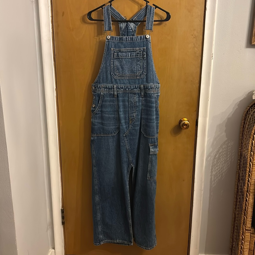 Long denim dress with front slit